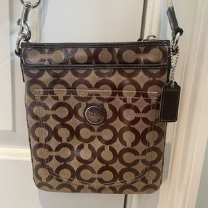Brown Water-Resistant Coach Crossbody